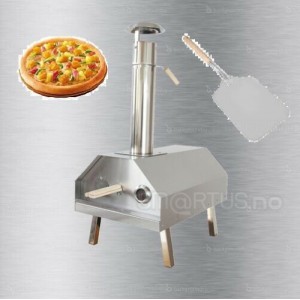 Stainless Pizza Oven Portable Removable Chimney Folding Legs Wood Pellets + Free Pizza Peel